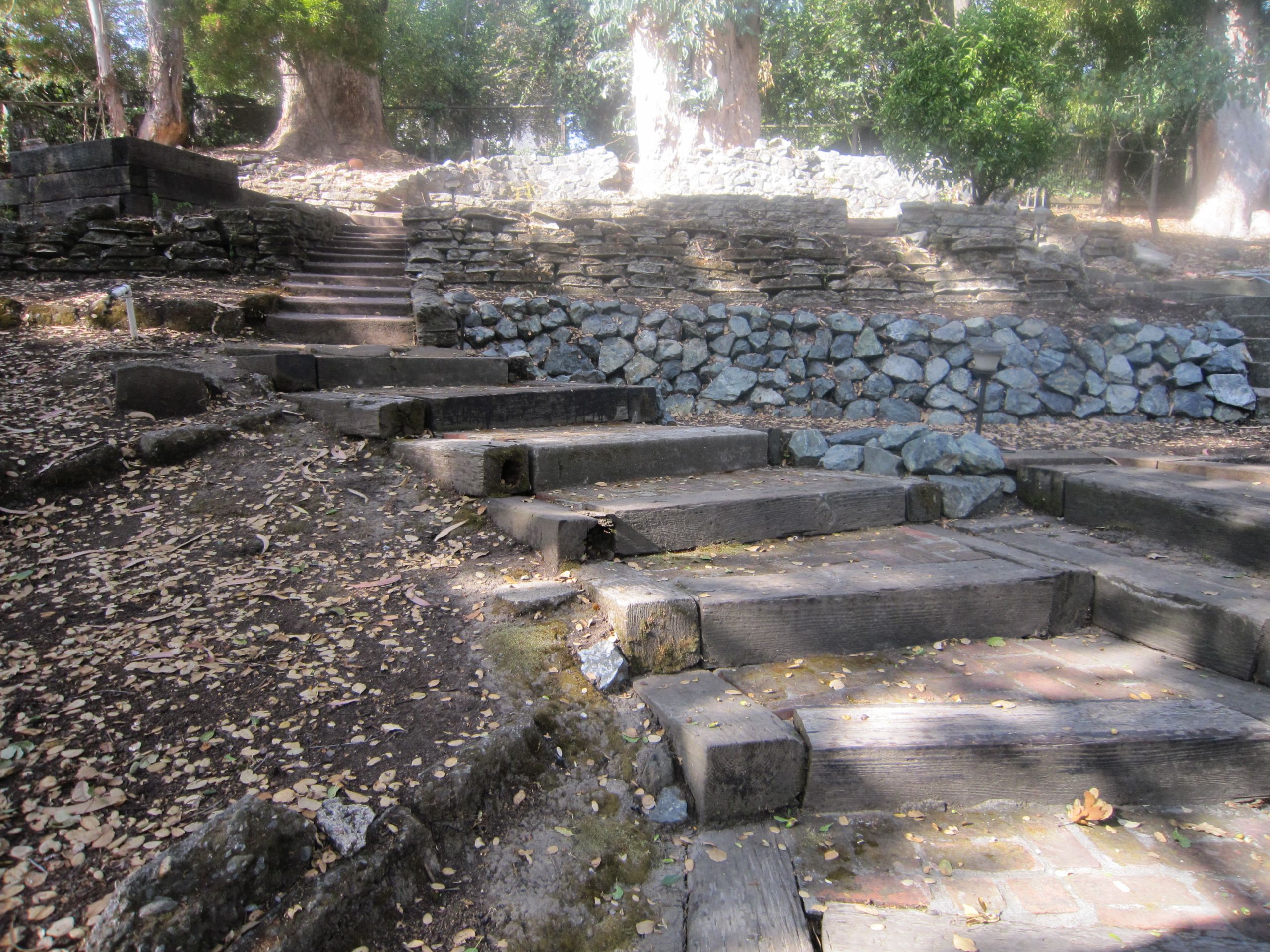 Terrace Landscape With Railroad Ties
 edible garden