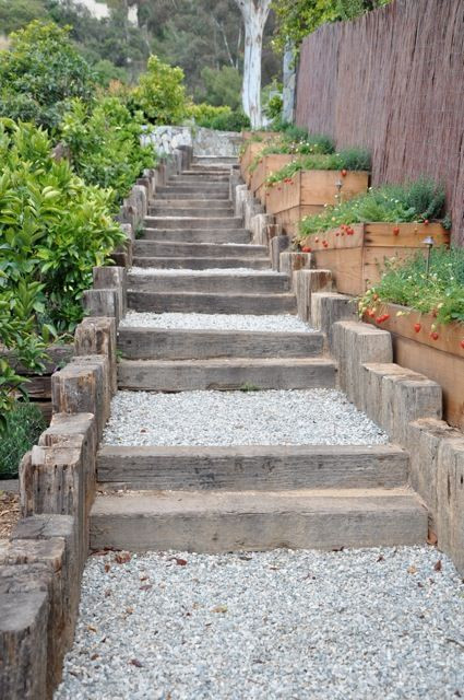 Terrace Landscape With Stairs
 secret kitchen garden