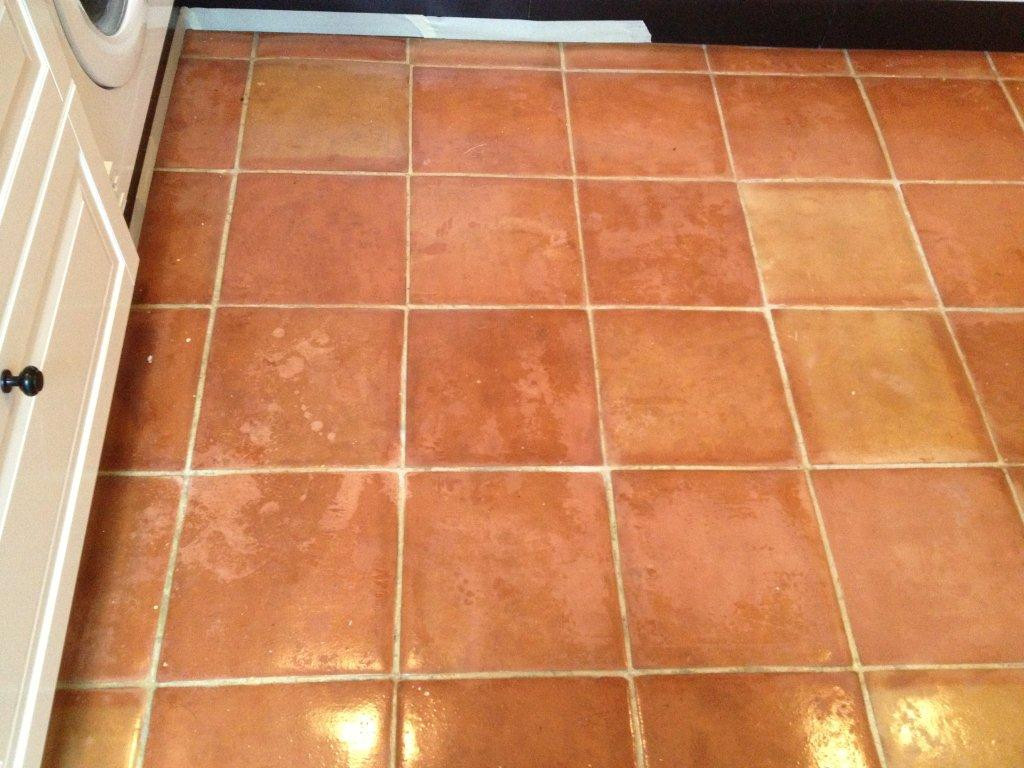 Terracotta Kitchen Floor Tiles
 Terracotta Tiled Kitchen Floor Cleaned and Sealed in
