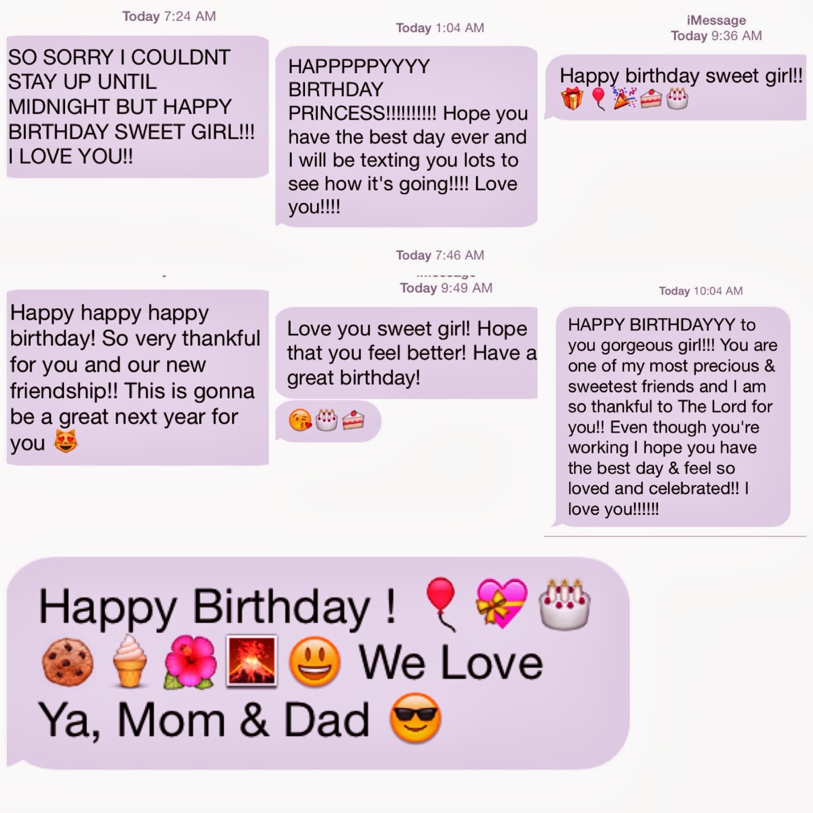 Text Birthday Wishes
 Simply Sweet Melissa Birthday Thanksgiving Part 2