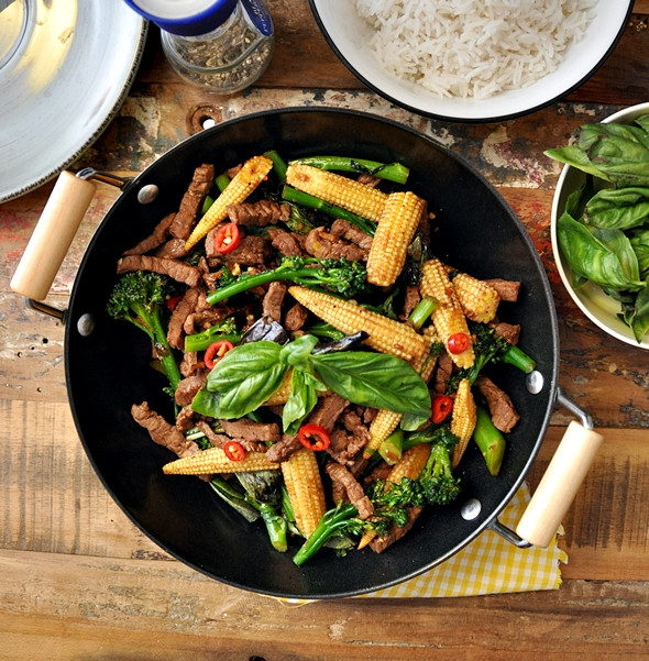 Thai Basil Stir Fry Recipes
 Thai Beef Ve ables & Basil Stir Fry Fuss Free Cooking