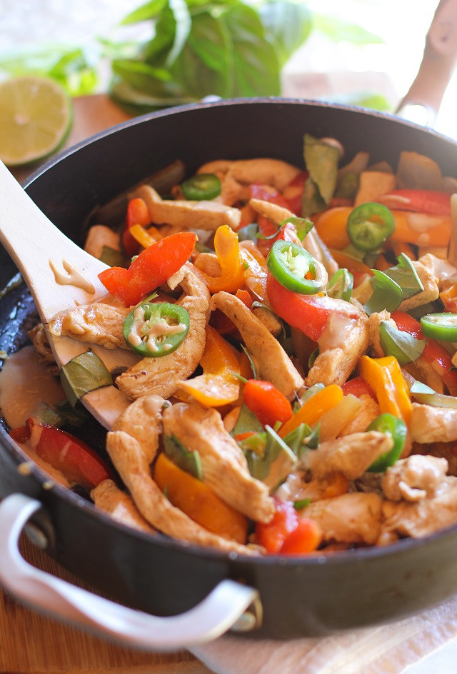 Thai Basil Stir Fry Recipes
 Thai Basil Chicken Stir Fry with Ginger Peanut Sauce The