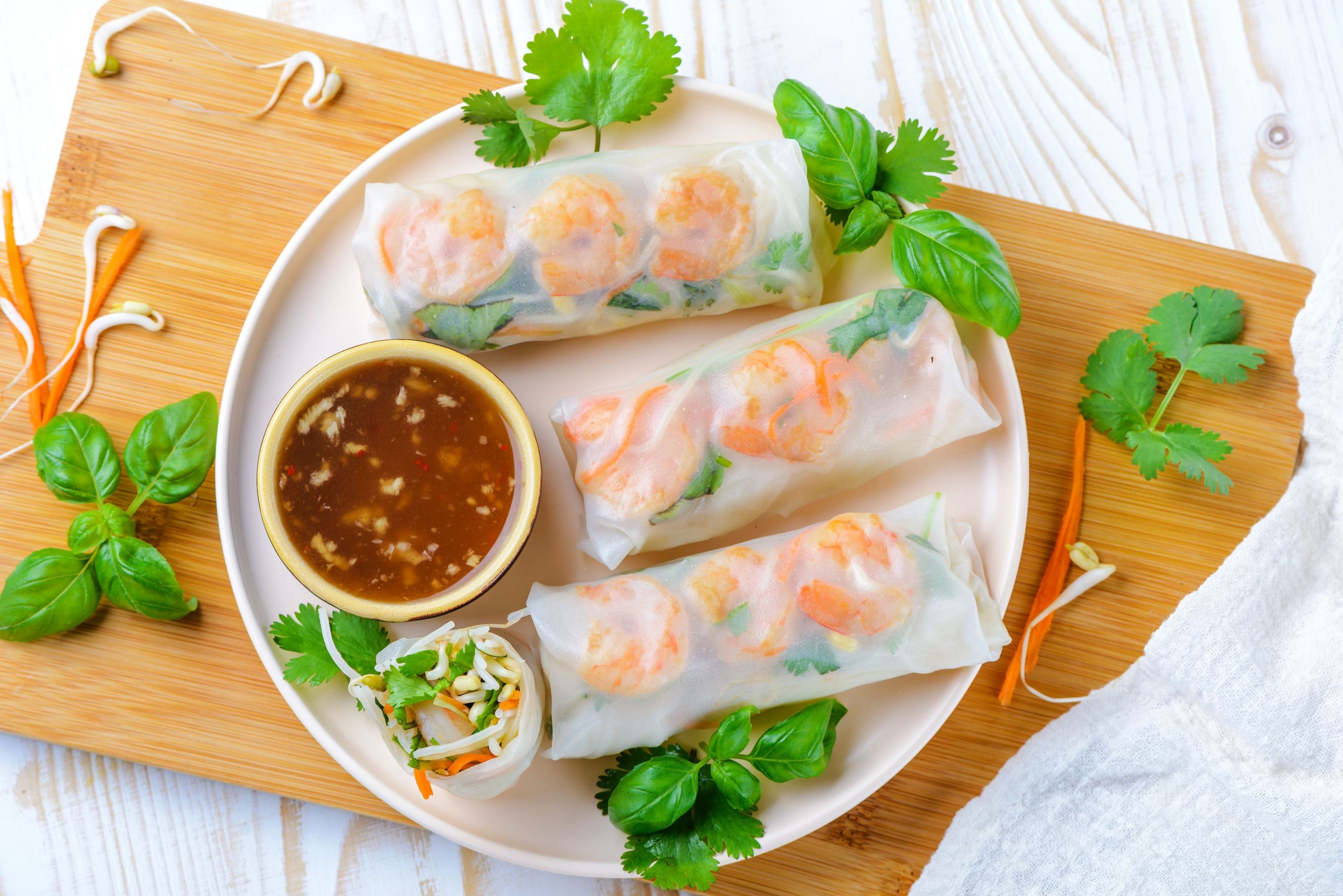Thai Fresh Spring Rolls Recipes
 Thai Fresh Spring Rolls With Ve arian Option Recipe