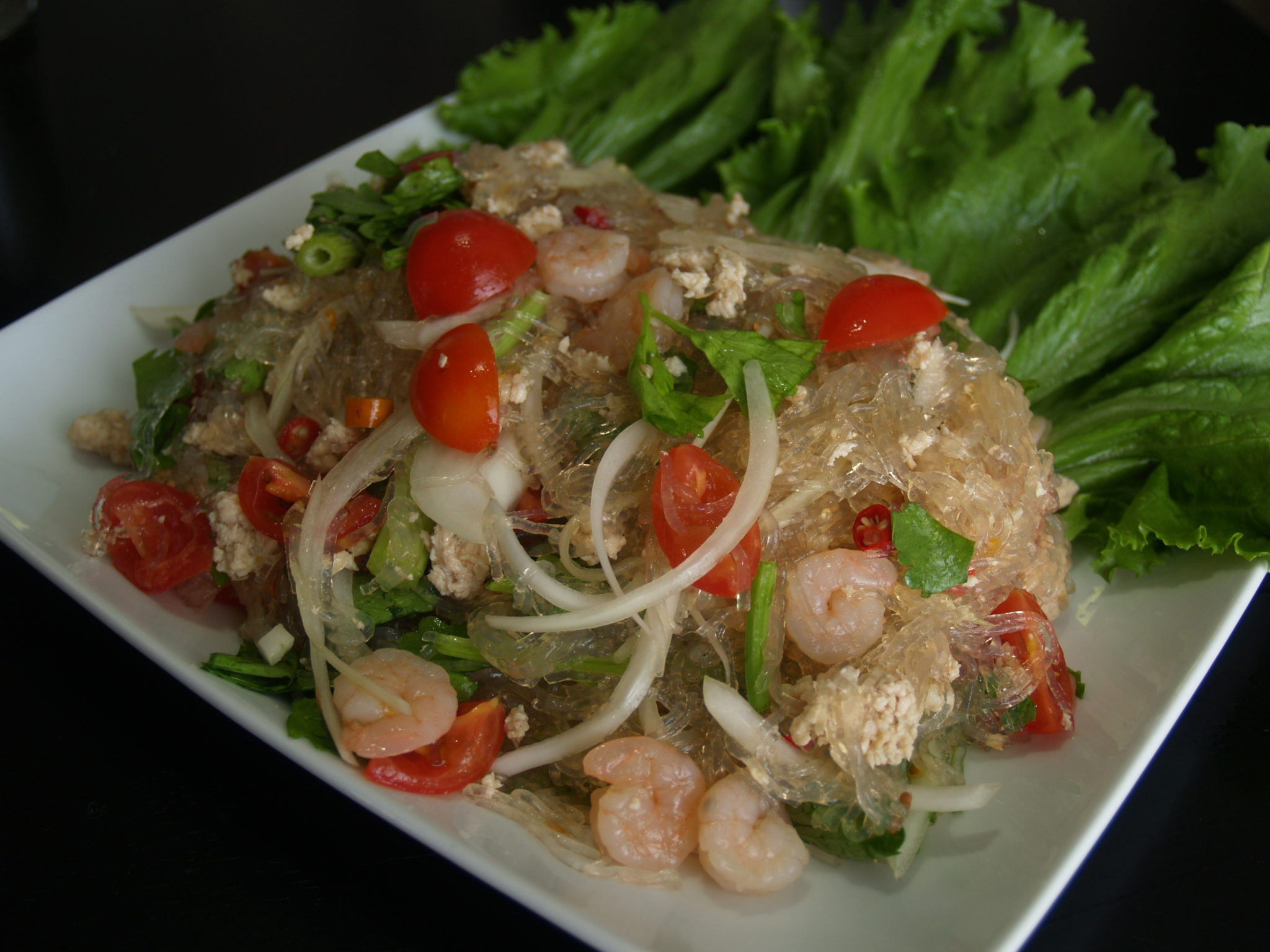 Thai Glass Noodles Salad
 Thai Glass Noodles Salad with Ground Chicken and Shrimp