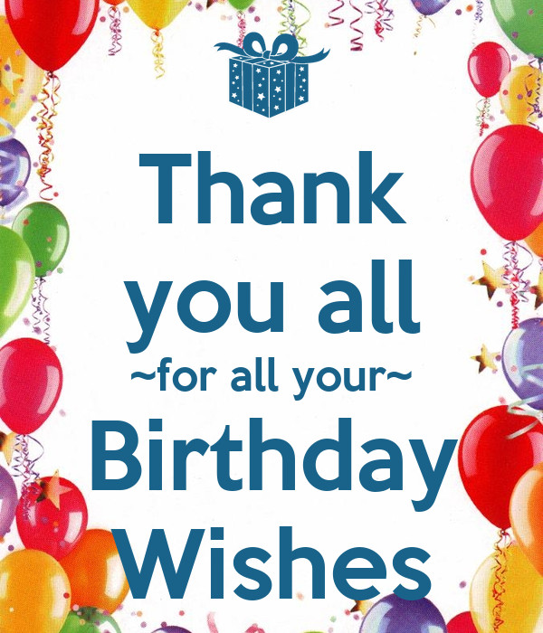 Thank You All For Your Birthday Wishes
 Thank you all for all your Birthday Wishes Poster