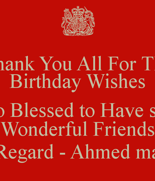 Thank You Birthday Quotes
 Thank You For Birthday Wishes Quotes QuotesGram