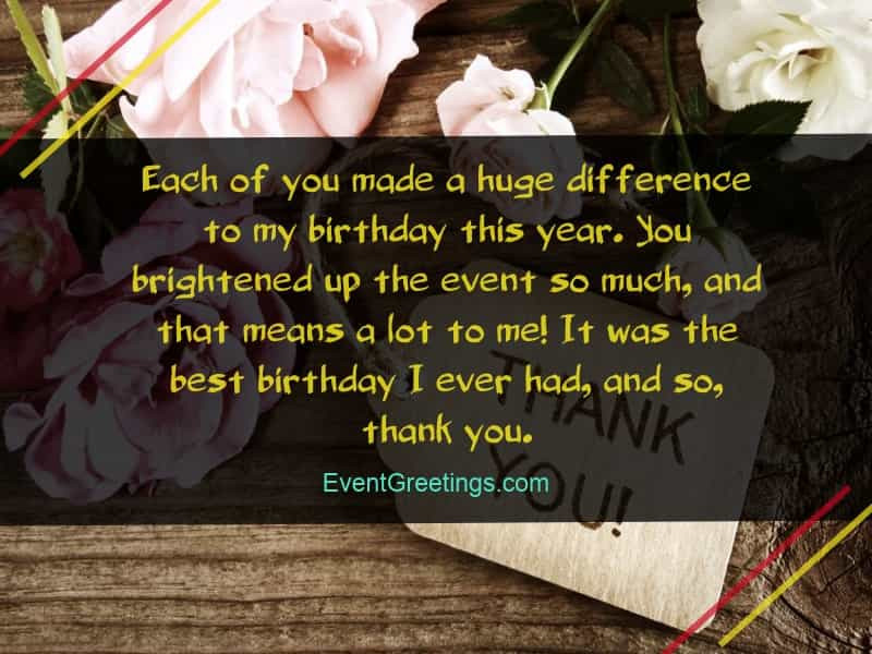 Thank You Birthday Quotes
 50 Best Thank You Messages for Birthday Wishes Quotes