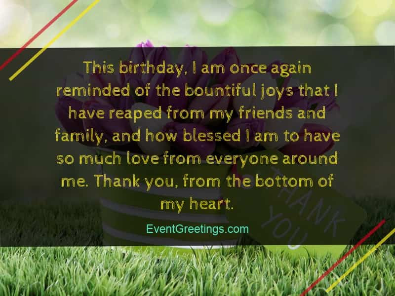 Thank You Birthday Quotes
 50 Best Thank You Messages for Birthday Wishes Quotes