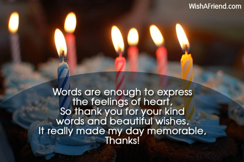 Thank You Birthday Quotes
 Thank You For The Birthday Wishes