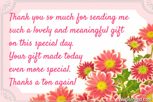 Thank You For Birthday Gift
 Birthday Gift Thank You Quotes QuotesGram