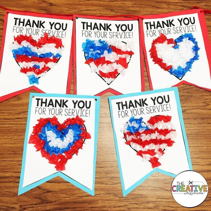 Thank You For Your Service Gift Ideas
 We created our sweet patriot banner with letters on back