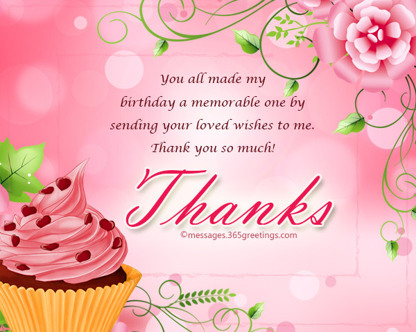 Thank You Messages For Birthday Wishes
 Thank You Message For Birthday Wishes