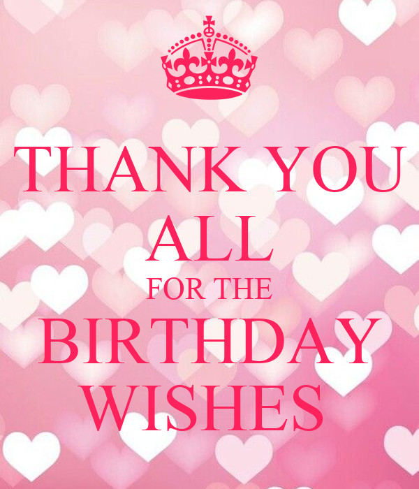 Thanks Birthday Wishes
 THANK YOU ALL FOR THE BIRTHDAY WISHES Poster