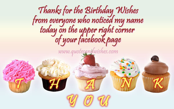 Thanks For The Birthday Wishes Facebook
 154 quotes Gratitude Sayings images about thank you Page 4