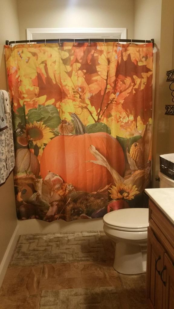 Thanksgiving Bathroom Set
 Autumn Harvest Ve ables with Pumpkin Thanksgiving