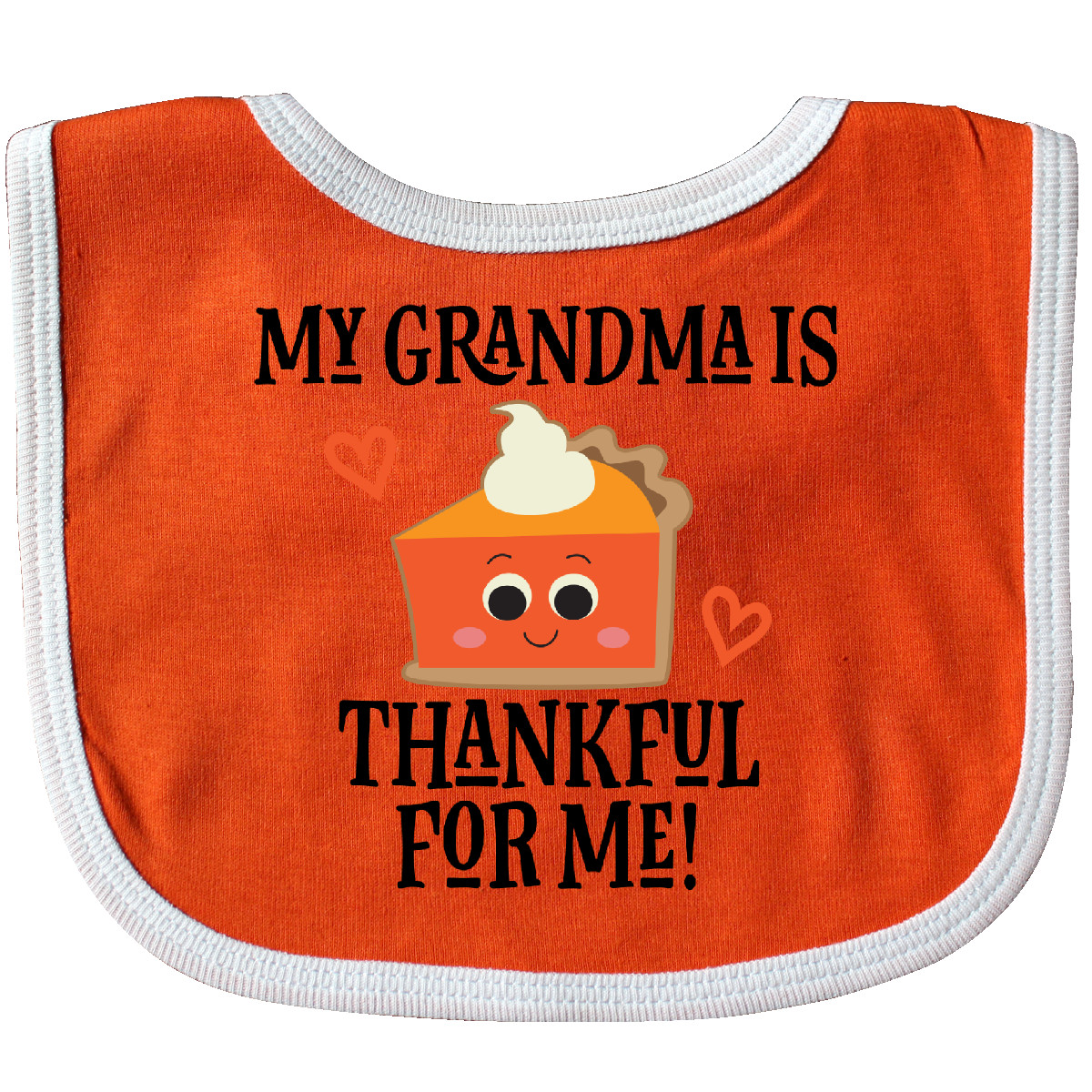 Thanksgiving Quotes Baby
 Thanksgiving Grandma Thankful for Me Baby Baby Bib Orange