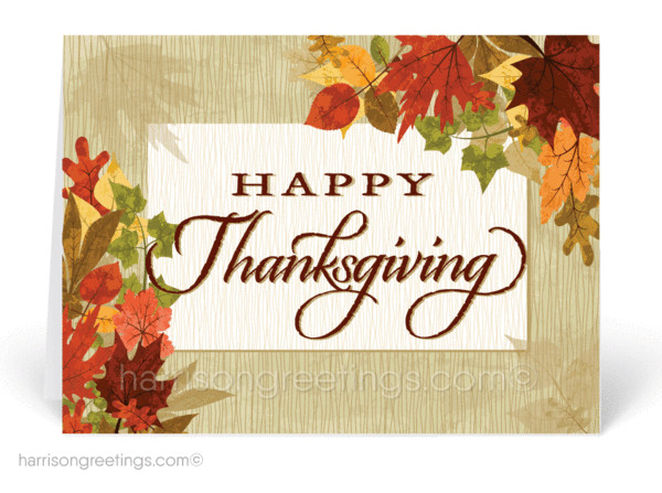 Thanksgiving Quotes For Clients
 Traditional Thanksgiving Cards for Customers Business