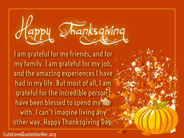 Thanksgiving Quotes Relationship
 Thanksgiving Love Quotes for Her Thank You Sayings