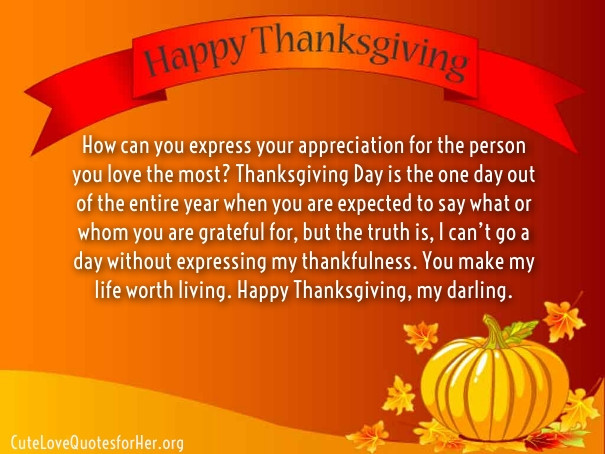 Thanksgiving Quotes Relationship
 Thanksgiving Love Quotes for Her Thank You Sayings