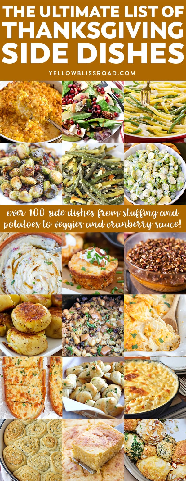 Thanksgiving Side Dishes List
 Thanksgiving Side Dishes