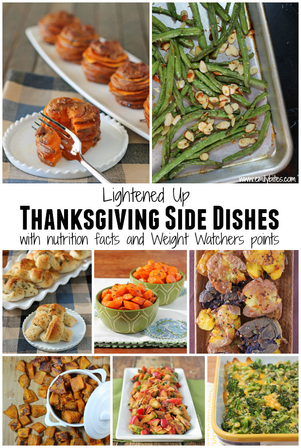 Thanksgiving Side Dishes List
 Lightened Up Thanksgiving Recipes Roundup Emily Bites