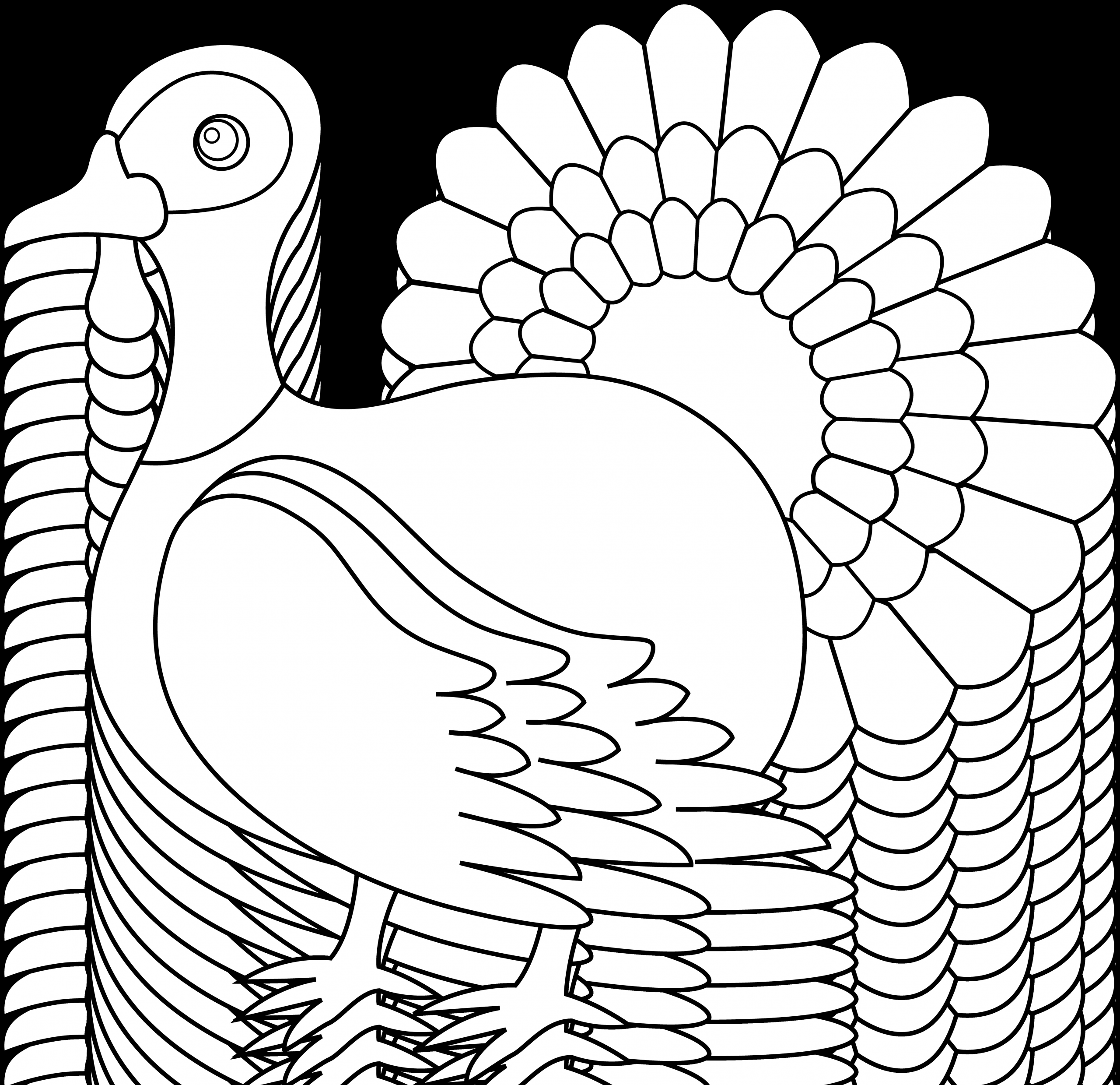 Thanksgiving Turkey Clipart Black And White
 Free Thanksgiving Clip Art Black And White