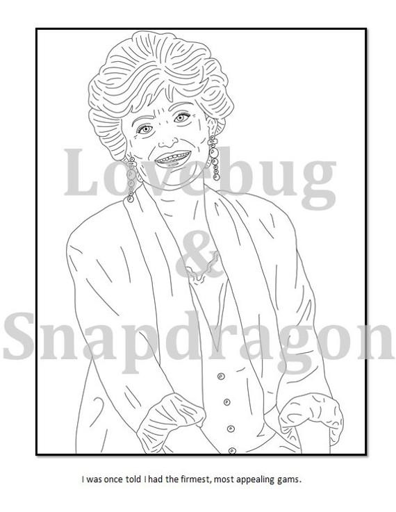 The Golden Girls Coloring Book
 Golden Girls Coloring Book Instant by LovebugandSnapdragon