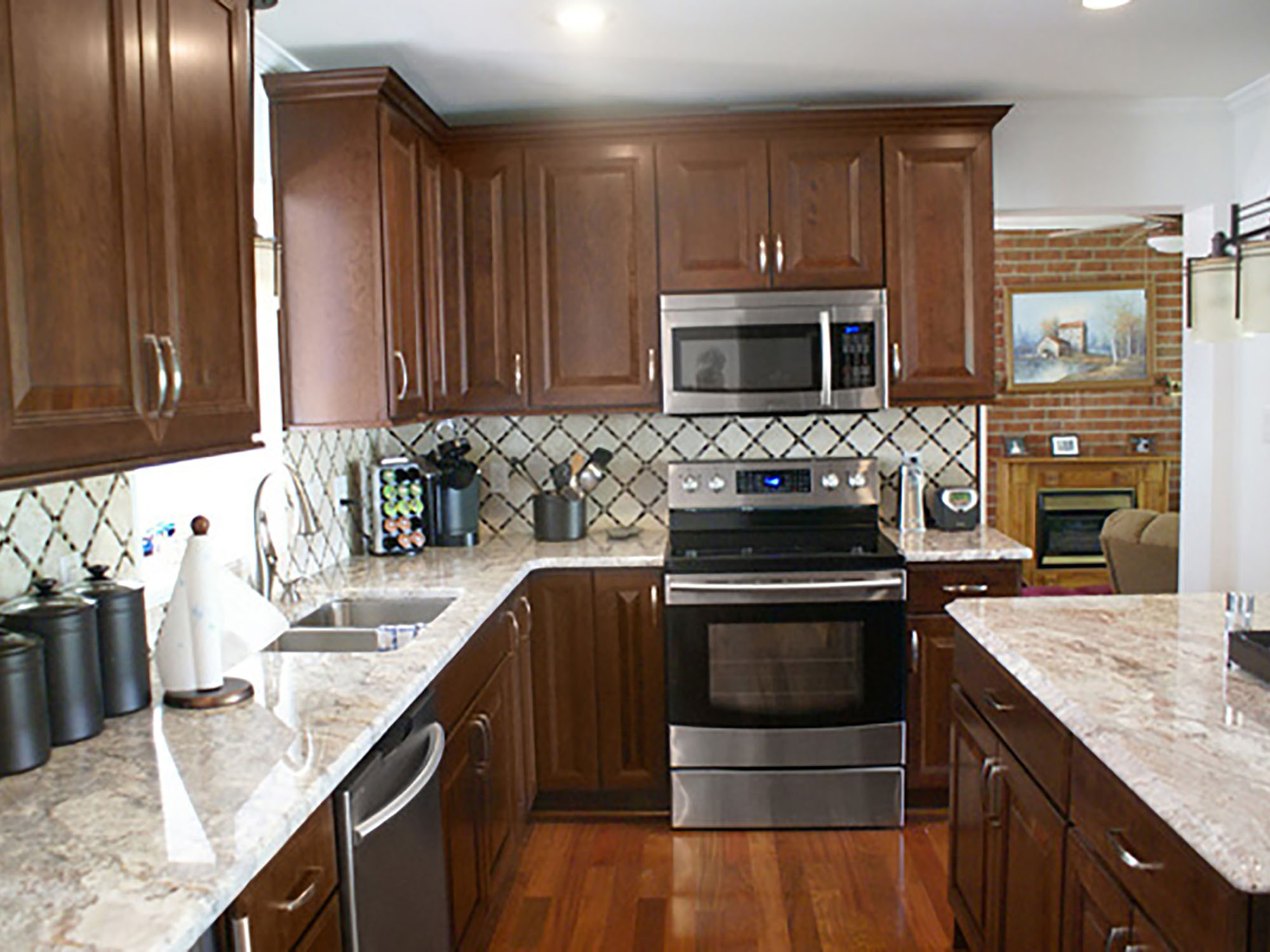 The Kitchen Cabinets
 Cherry Cabinets Southern Kitchen Update