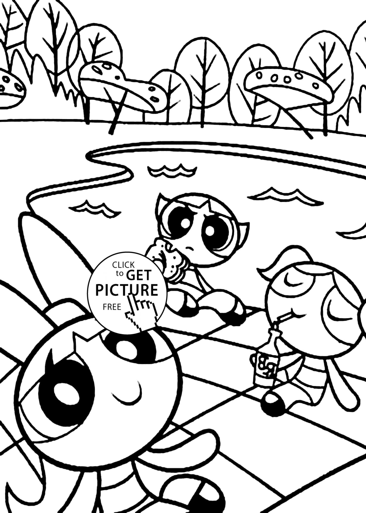 The Powerpuff Girls Coloring Book
 Powerpuff girls on vacation coloring pages for kids