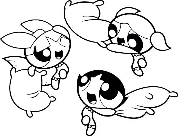 The Powerpuff Girls Coloring Book
 The Powerpuff Girls Pillow Fight Coloring Page The