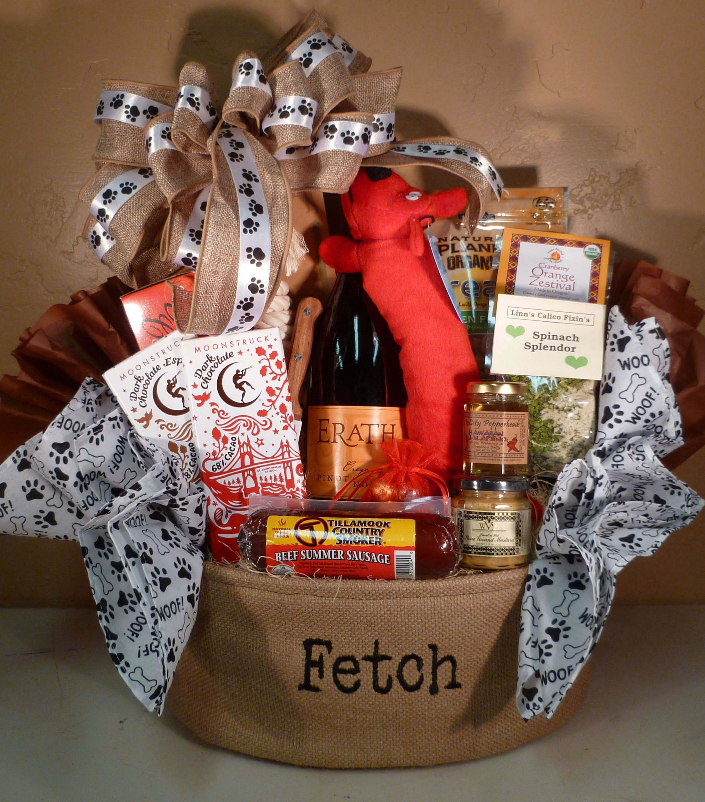 Themed Gift Basket Ideas For Auctions
 Dog Themed basket for raffle idea mix of treats for