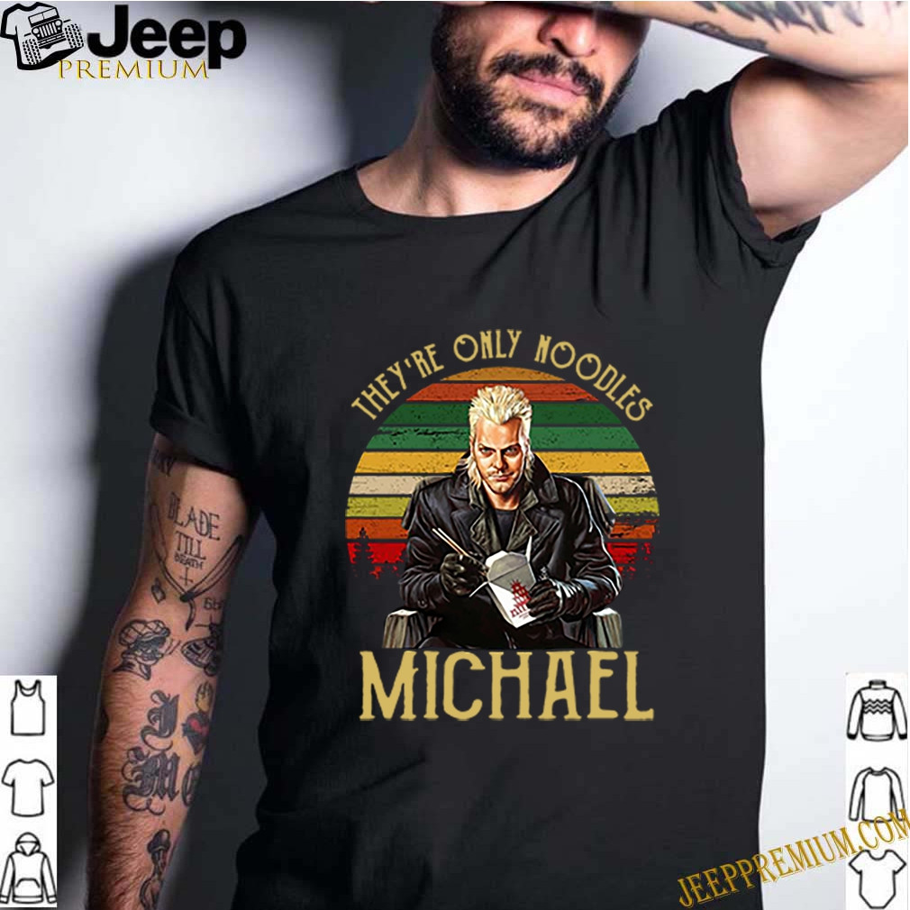 They'Re Only Noodles Michael
 They’re ly Noodles Michael Vintage Shirt Hoo V neck