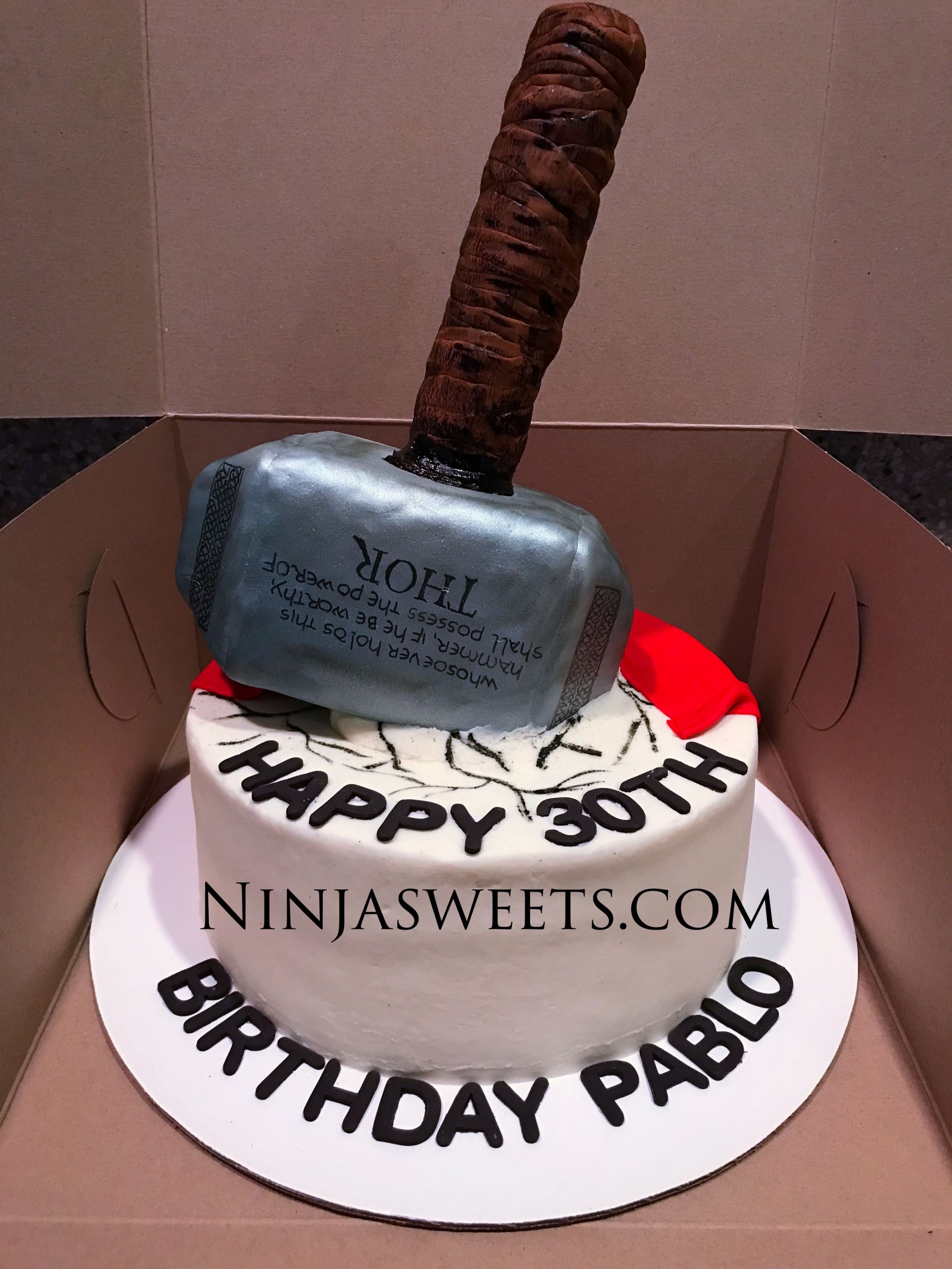 Thor Birthday Cake
 Thor Themed Birthday Cake