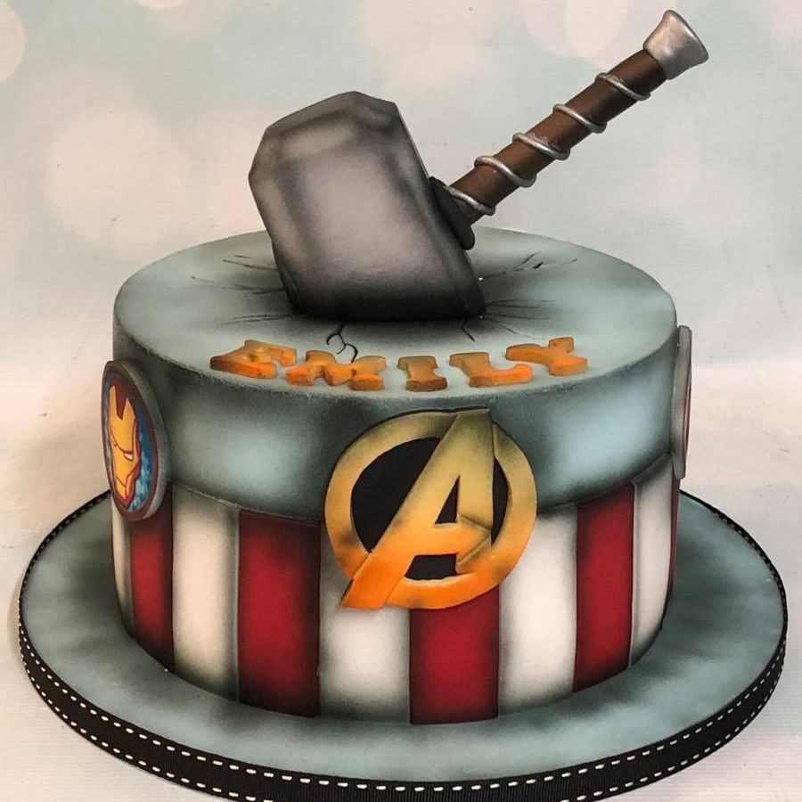 Thor Birthday Cake
 Avengers Thor Hammer Birthday Cake With images