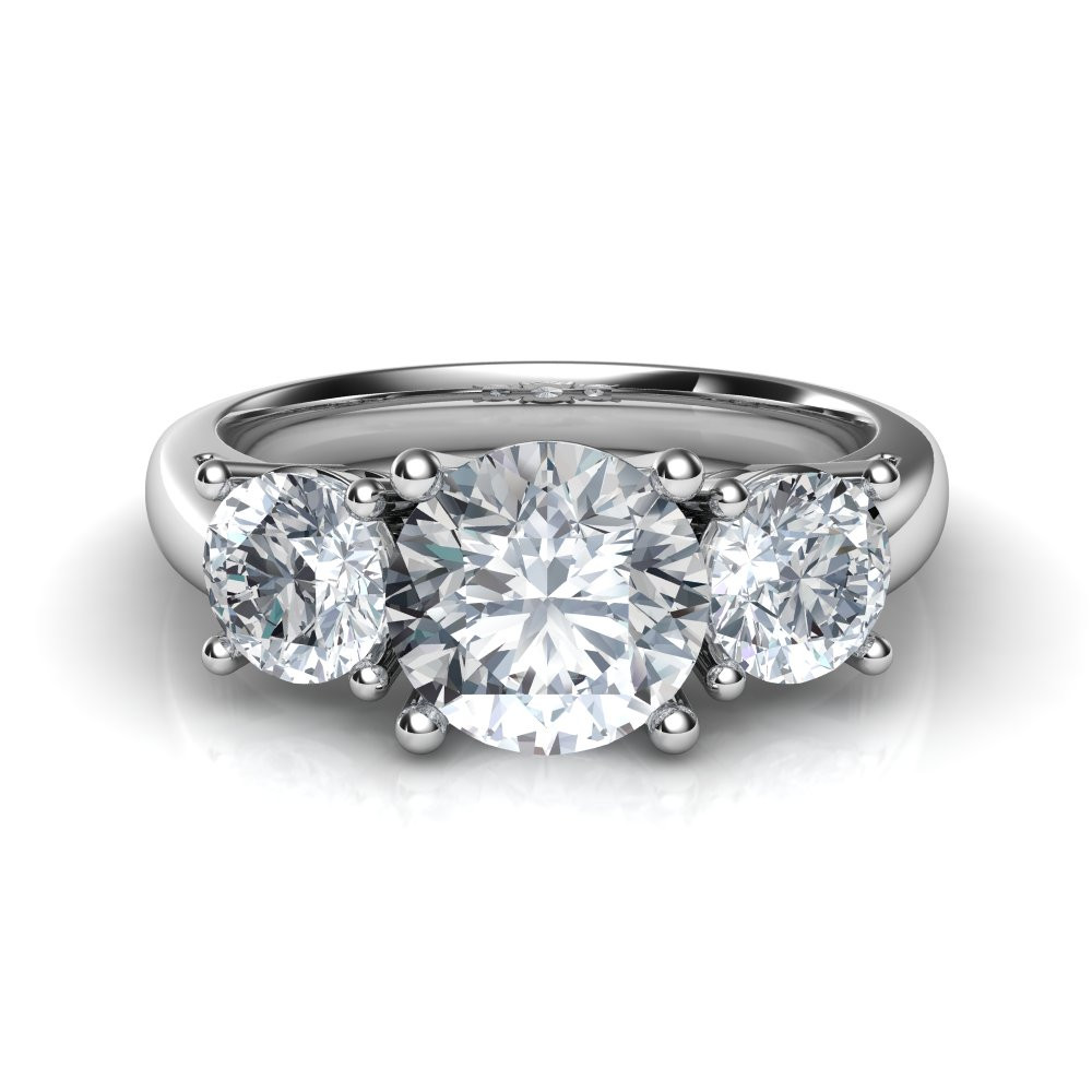 Three Diamond Engagement Ring
 Trilogy 3 Stone Diamond Engagement Ring Natalie Diamonds