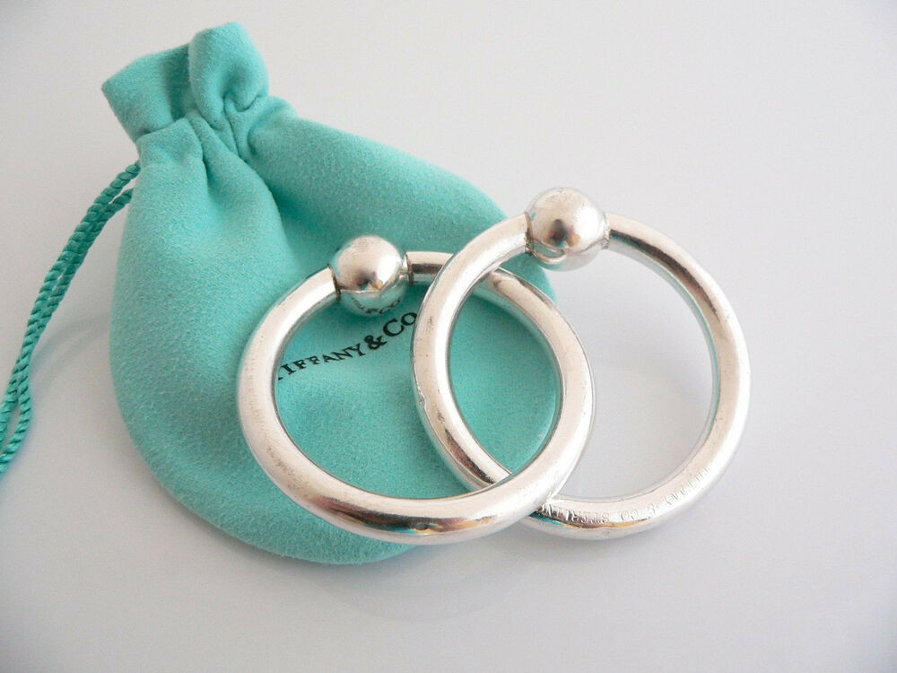 Tiffany &amp; Co Baby Gifts
 Tiffany & Co Silver Double Circle Baby Rattle Teether