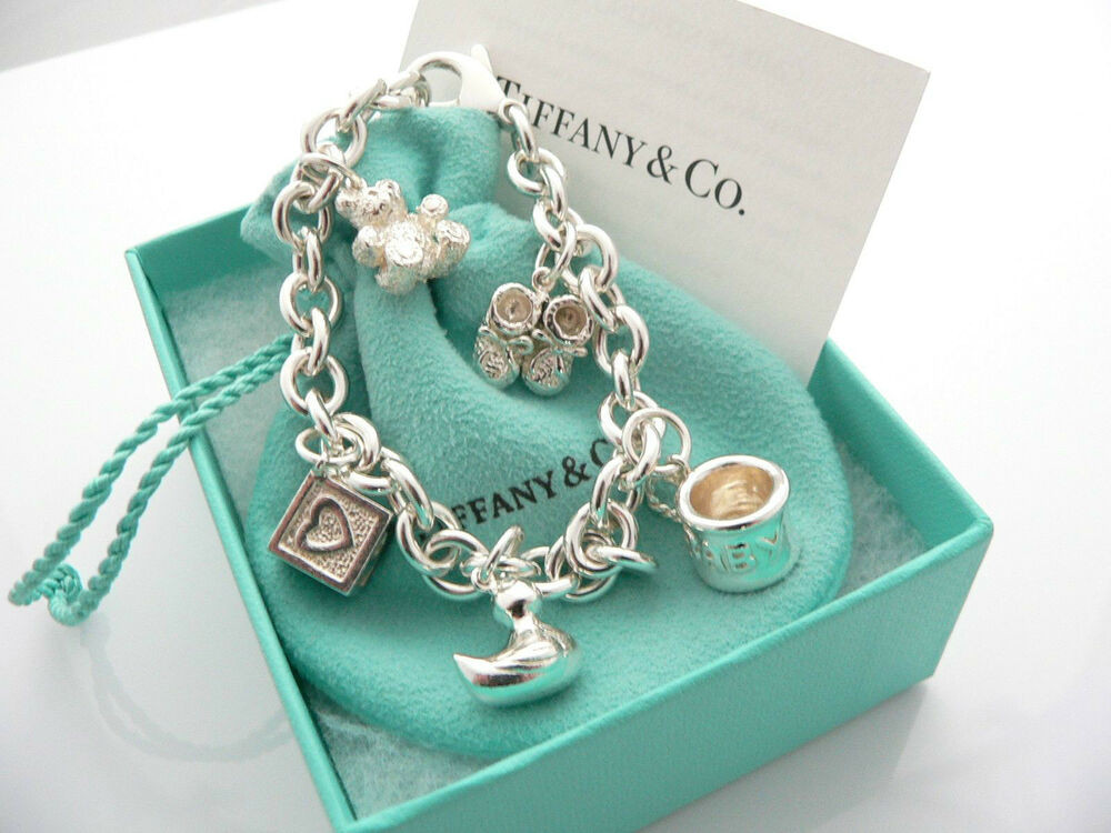 Tiffany &amp; Co Baby Gifts
 Tiffany & Co Silver Baby Duck Cup Shoes Bear Charm