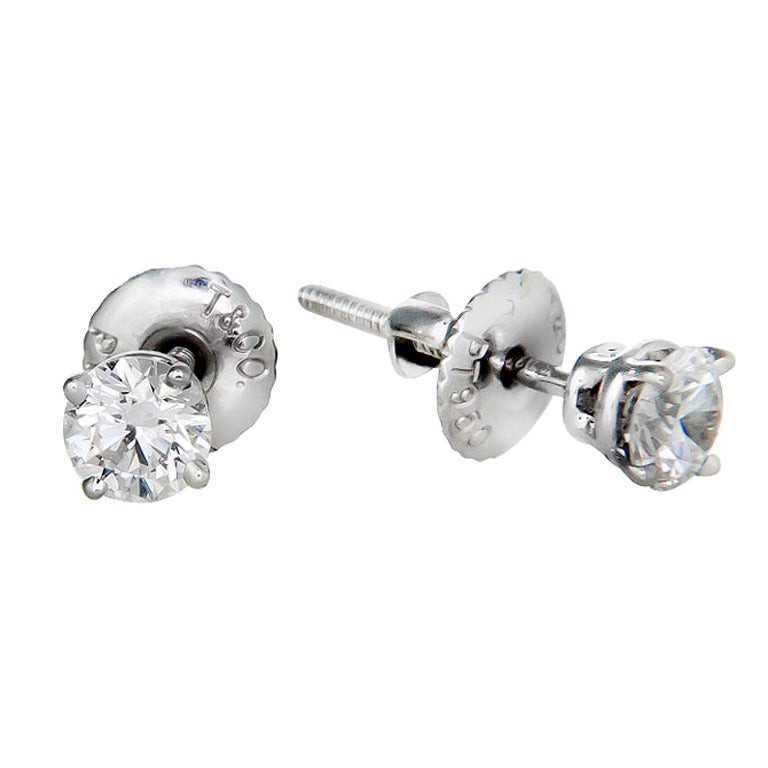 Tiffany Diamond Stud Earrings
 TIFFANY and PANY Diamond Stud Earrings at 1stdibs