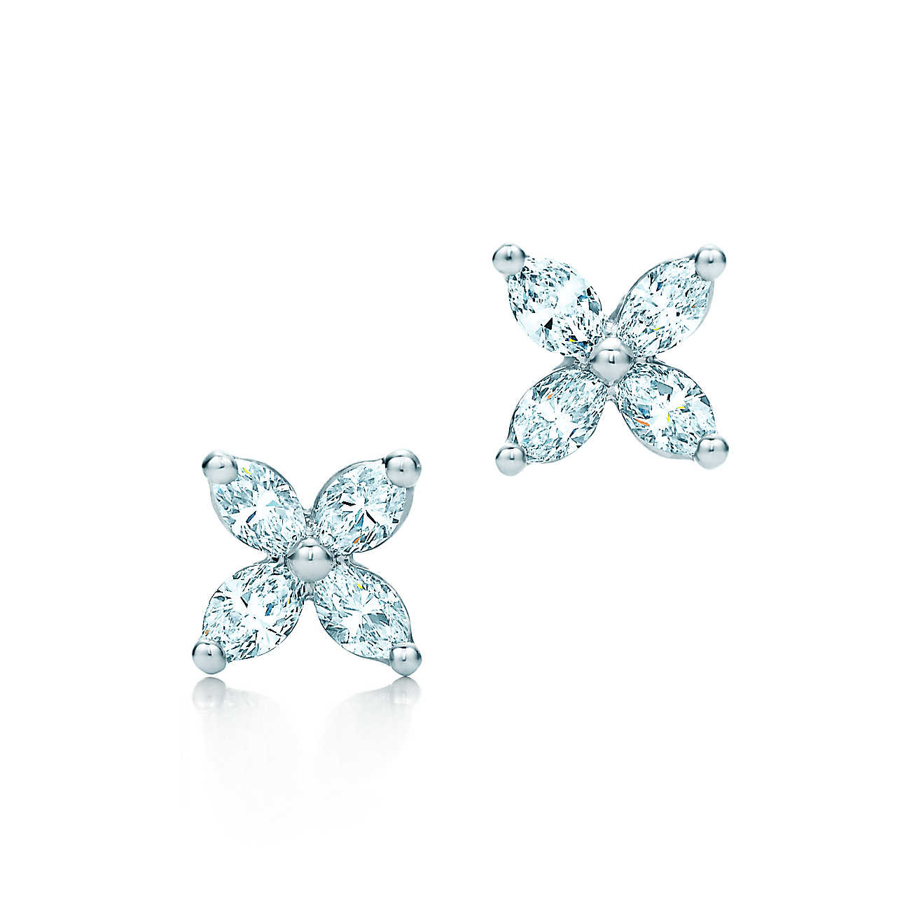 Tiffany Victoria Earrings
 Tiffany Victoria earrings in platinum with diamonds mini