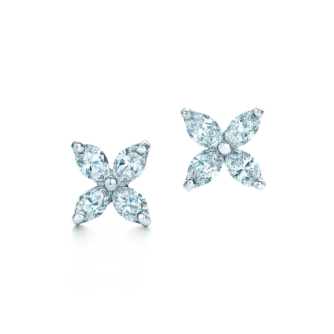 Tiffany Victoria Earrings
 Tiffany Victoria earrings in platinum with diamonds