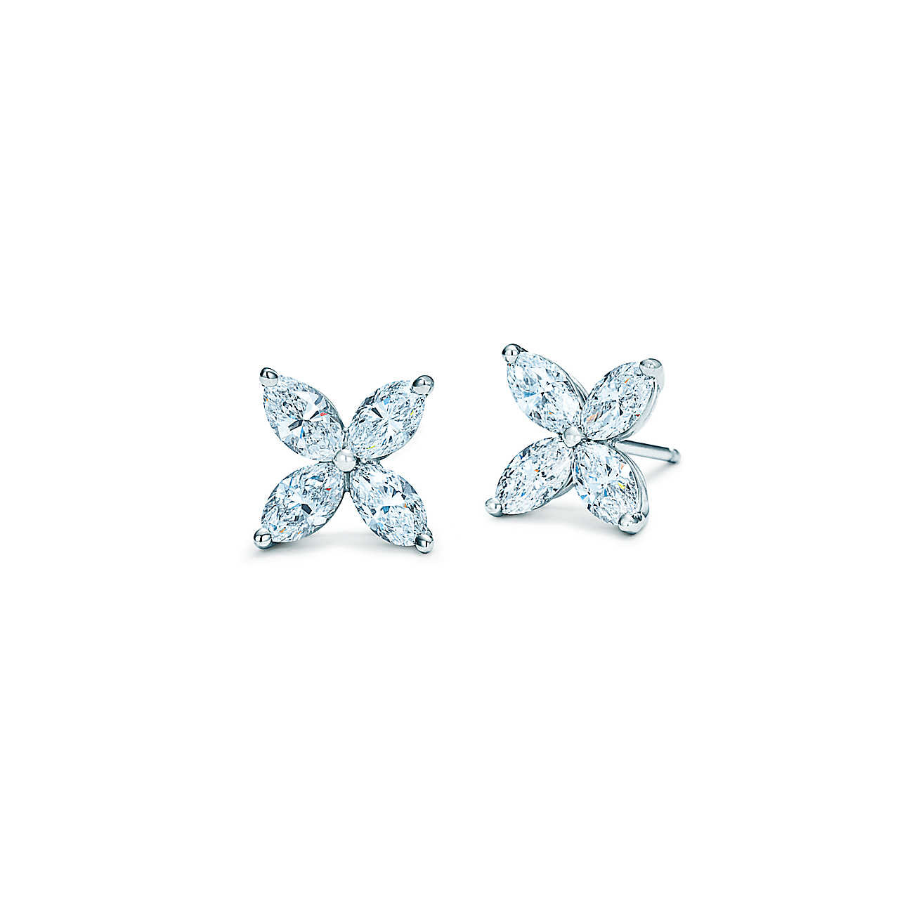 Tiffany Victoria Earrings
 Tiffany Victoria earrings in platinum with diamonds