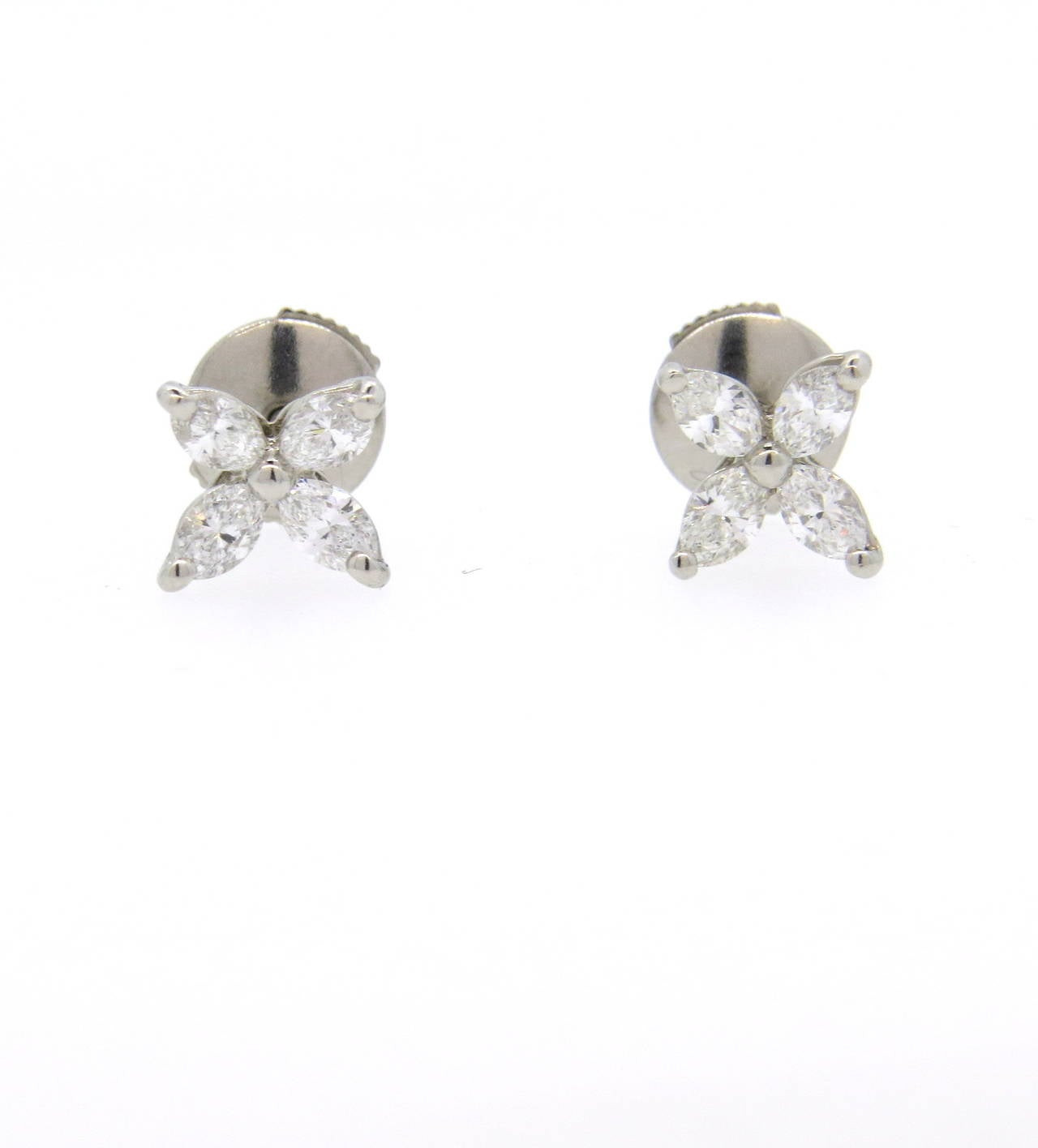 Tiffany Victoria Earrings
 Tiffany and Co Victoria Diamond Platinum Earrings at 1stdibs