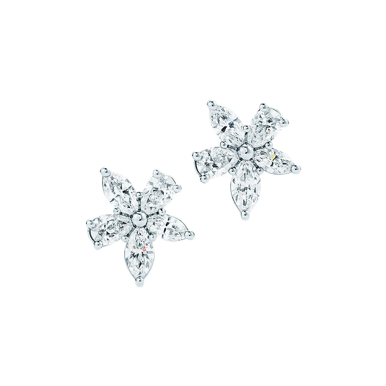 Tiffany Victoria Earrings
 Tiffany Victoria™ mixed cluster earrings in platinum with