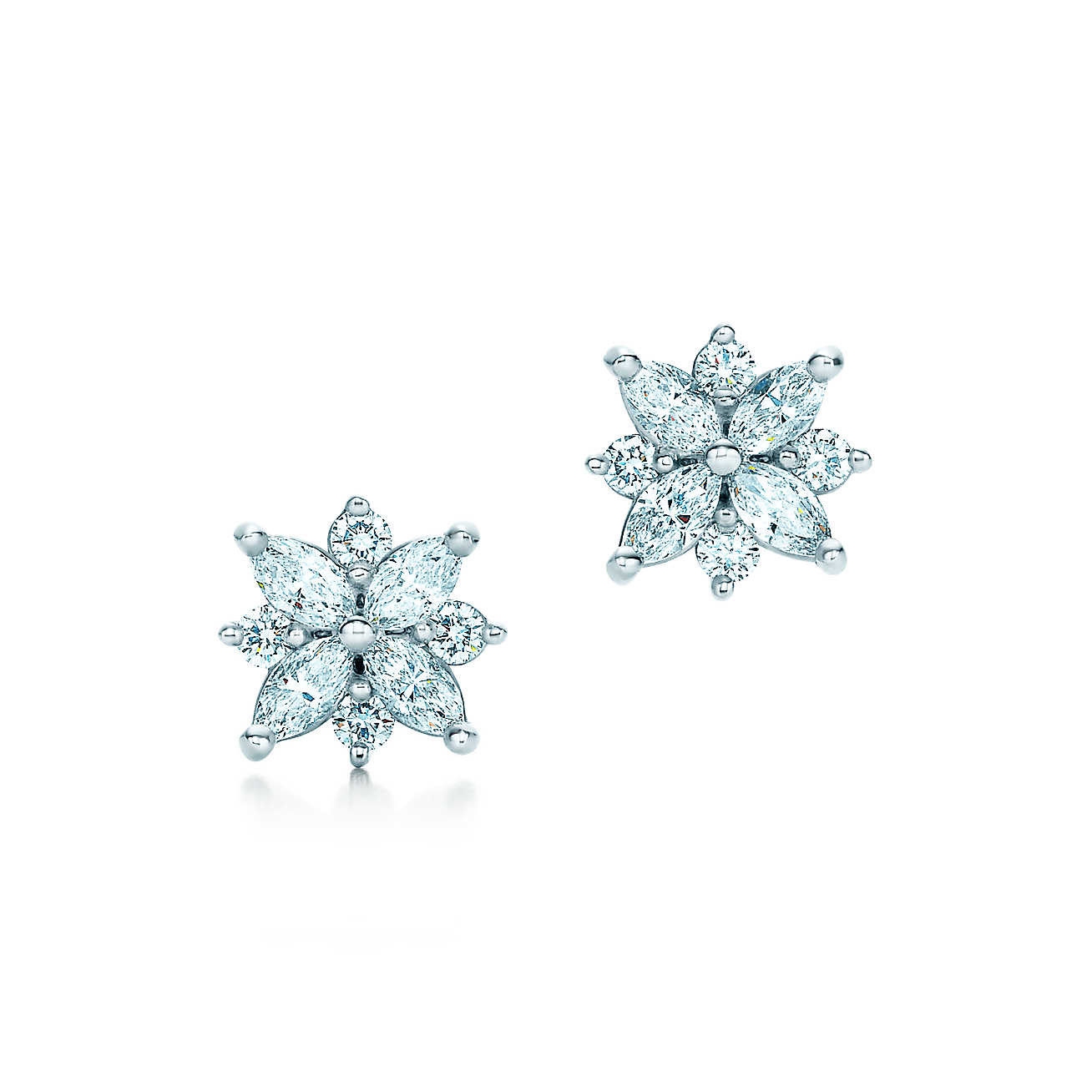 Tiffany Victoria Earrings
 Tiffany Victoria cluster earrings in platinum with