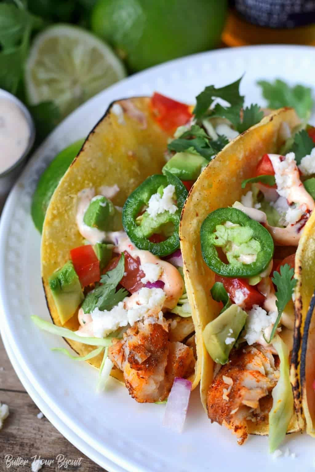 Tilapia Fish Taco Recipes
 Tilapia Fish tacos with Chipotle Ranch Sauce Butter Your