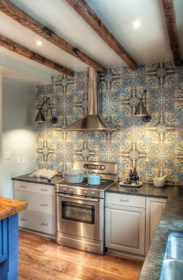 Tile Backsplash Kitchen
 Create a decorative kitchen backsplash with cement tiles