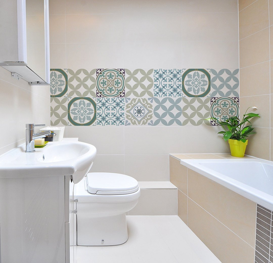 Tile Stickers For Bathroom
 Mix Tile Decals Kitchen Bathroom tiles vinyl floor tiles