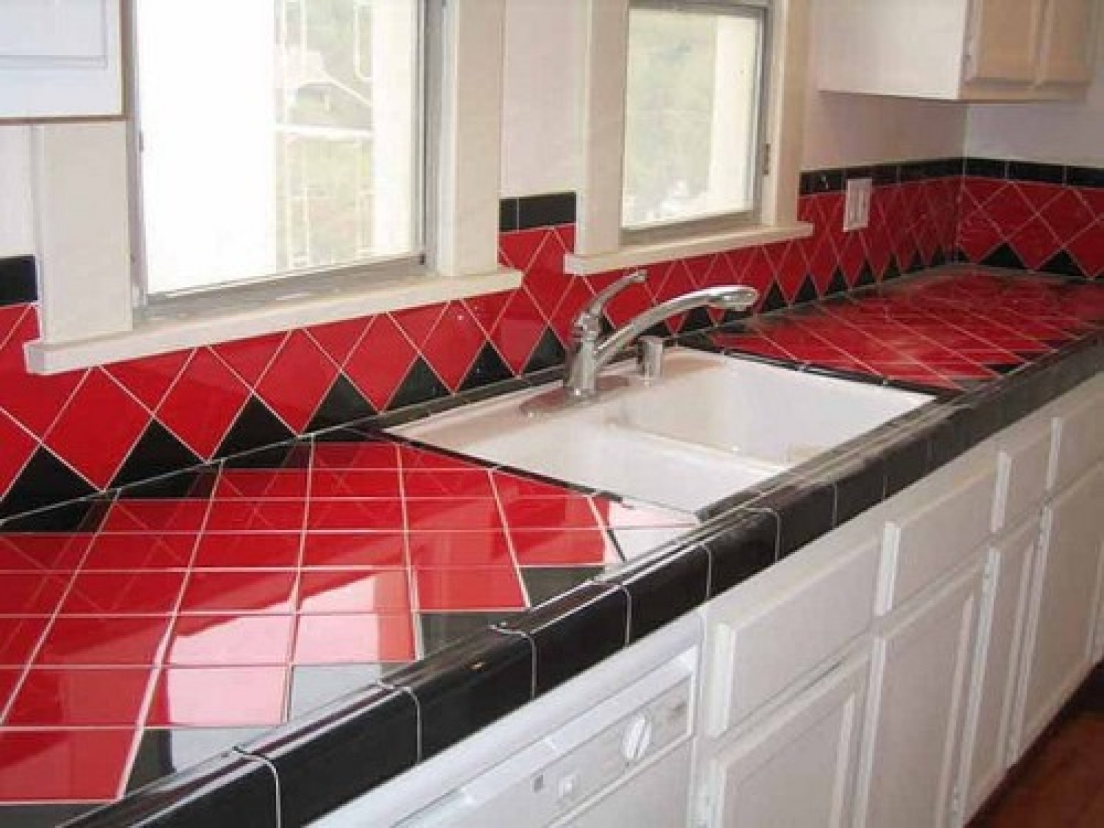 Tiled Kitchen Counters
 Tile Countertops Cost Installed Plus Pros and Cons of