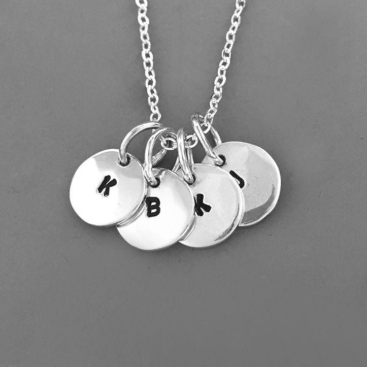 Tiny Charm Necklace
 Tiny Initial Charm Necklace in Sterling Silver Elizabeth