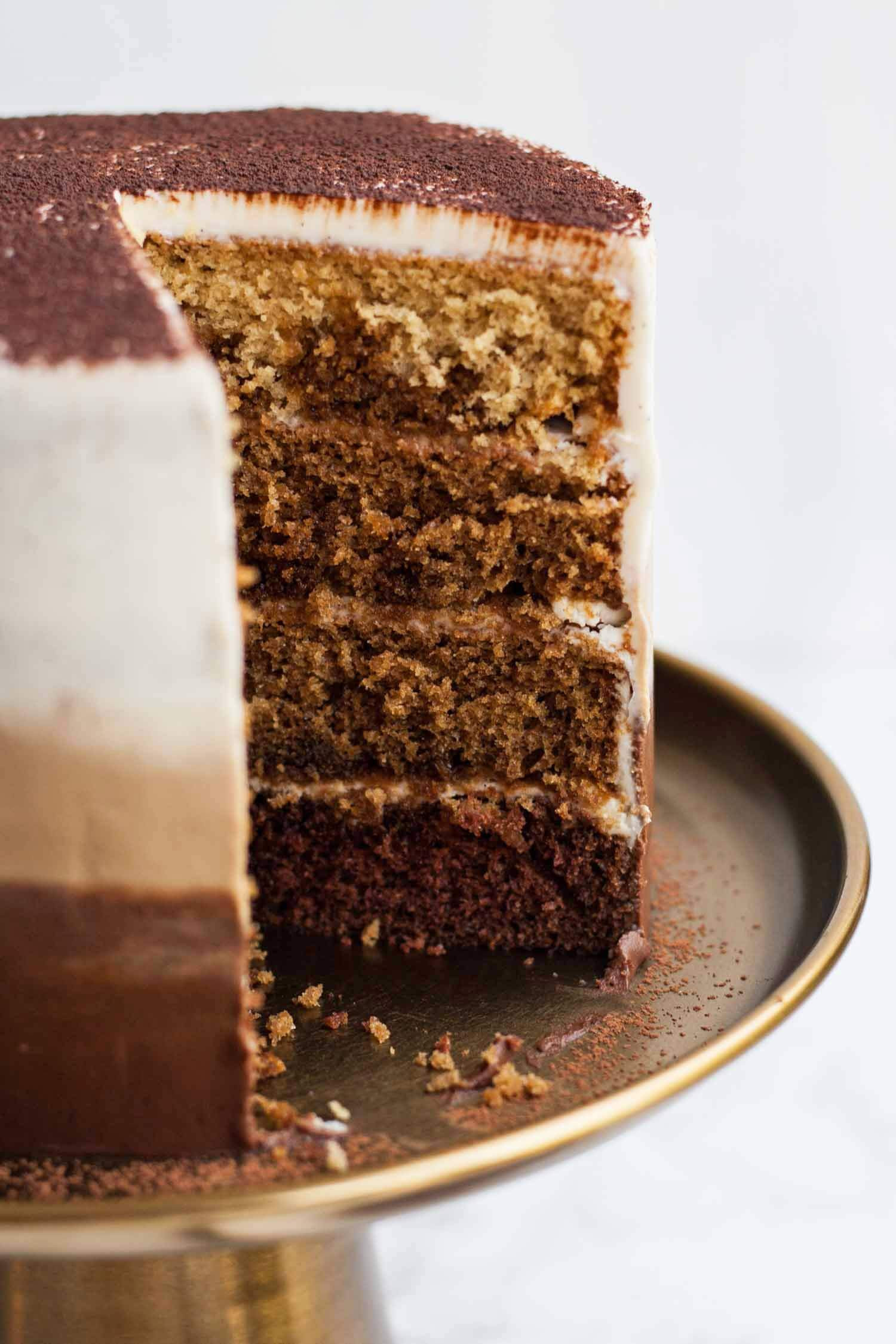 Tiramisu Birthday Cake
 Tiramisu Layer Cake with Ombre Mascarpone Frosting Eat